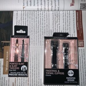 Nail clippers and tweezers